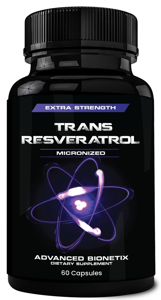 2X Potency Micronized Trans Resveratrol Suplemento. 1200 mg por 2 cápsulas. Fórmula Antioxidante de alta absorción. Promueve el Anti envejecimiento, el apoyo cognitivo y la salud cardíaca