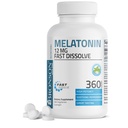 Bronson Melatonin 12mg Fast Dissolve Nighttime Sleep Aid &amp; Relax Support, 360 Peppermint Vegetarian Lozenges