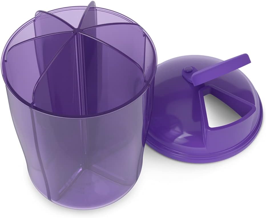 EZY DOSE Vitamin Organizer, 6 Compartimientos Grandes, 30 Días de Almacenamiento de Vitamina y Medicina, Mantener las Vitaminas y Medicamentos en Check, Fácil de Usar, Color May Vary, BPA Gratis.