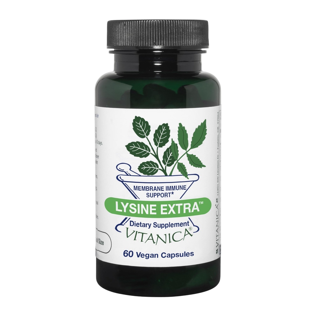 Vitanica Lysine Extra, Immune System Support, Vegan, 60 cápsulas