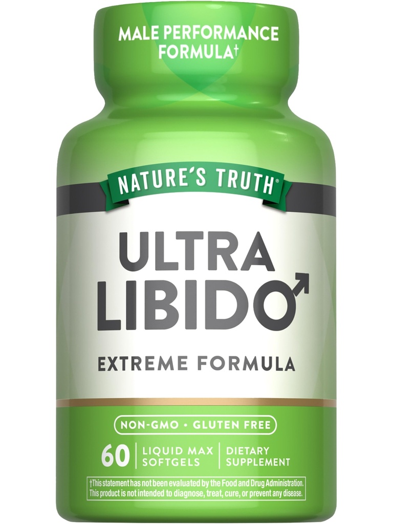 La verdad de la naturaleza Libido Suplemento para los hombres Silencio 60 Softgels