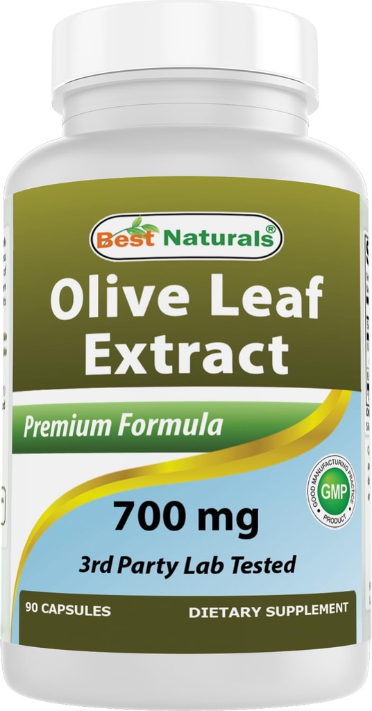 Mejor extracto de hoja de oliva natural, 700 Mg, 90 Conde