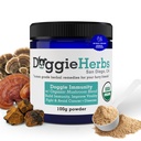 Certificada Mezcla de Mushroom de Inmunidad Orgánica para Perros, 22.3% Beta Glucan para Canine Health &amp; Immunity Boost Dog Suplemento Herbal Powder w/Scoop - 100g
