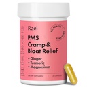 Rael PMS Suplemento, Equilibrio hormonal para Mujeres, Alivio de Cánulas Menstruales, Bloating de Período, Mood Swings Tratamiento con Turmeric, Ginger, Magnesio, No NSAIDs, Vegan (28 Cápsulas)