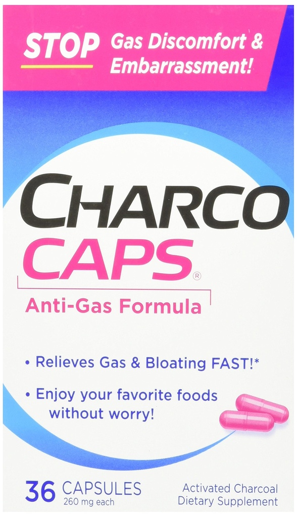 Suplemento dietético anti-gas Fórmula 36 cápsulas
