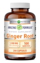 Amazing Formulas Ginger Root 4:1 Suplemento TEN 1500 Mg Por Serving TENIDO 200 Capsules Suplemento Silencio No-OMM ANTE Gluten Free TEN Made in USA