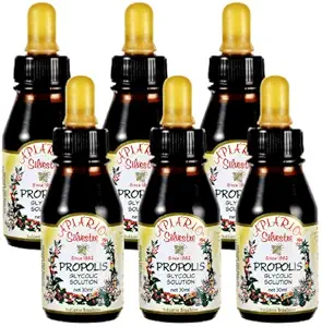 Mantener el nivel de glucosa saludable " Salud cardiovascular - 6 Botellas Valor Pack Brasileño Green Bee Propolis Glic líquido extra no alcohólico, Wax Gratis, Sugar Gratis (PG)