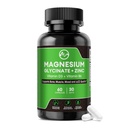 Magnesium Glycinate Capsules, Magnesium Glycinate Suplemento con Zinc, Vitamina D3 &amp; B6 - Promueve Nerve, Bowel, Función de Relajación - 60 cápsulas Vegan
