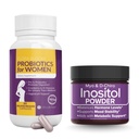 Ahorre 10% en Women's Health & Wellness Bundle – Probióticos Vaginales completos + Myo & D-Chiro Inositol Powder para Equilibrio Hormonal, Gut y Apoyo urinario