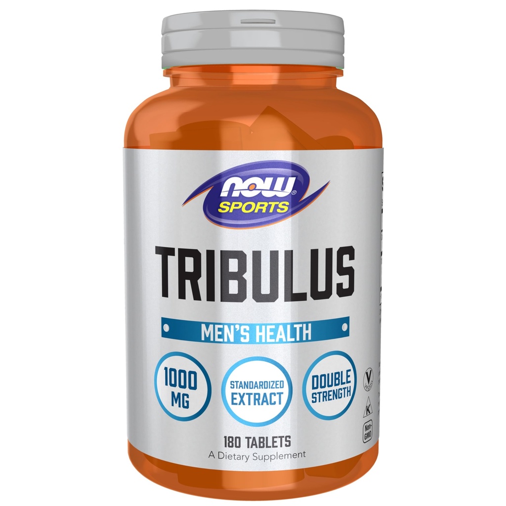 AHORA Alimentos Deportes Nutrición, Tribulus (Tribulus terrestris) 1000 mg, Doble Fuerza, Salud de los Hombres, 180 Tabletas