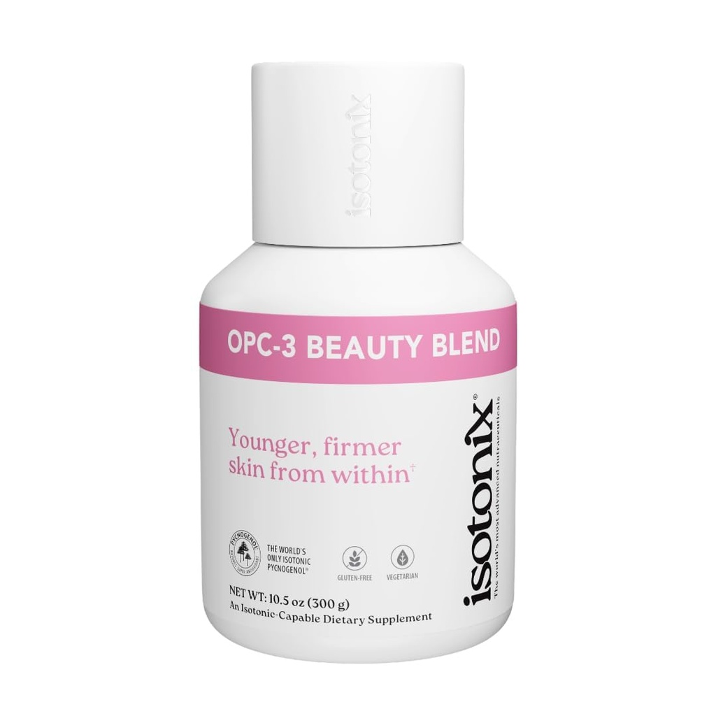 Isotonix OPC-3 Beauty Blend Powder ← Collagen Soporte con Pycnogenol®, Grape Seed & Red Wine Extract ¦ Hair Skin and Nails Suplemento con Biotin & Hyaluronic Acid ¦ Antioxidant Powder - 90 Servings