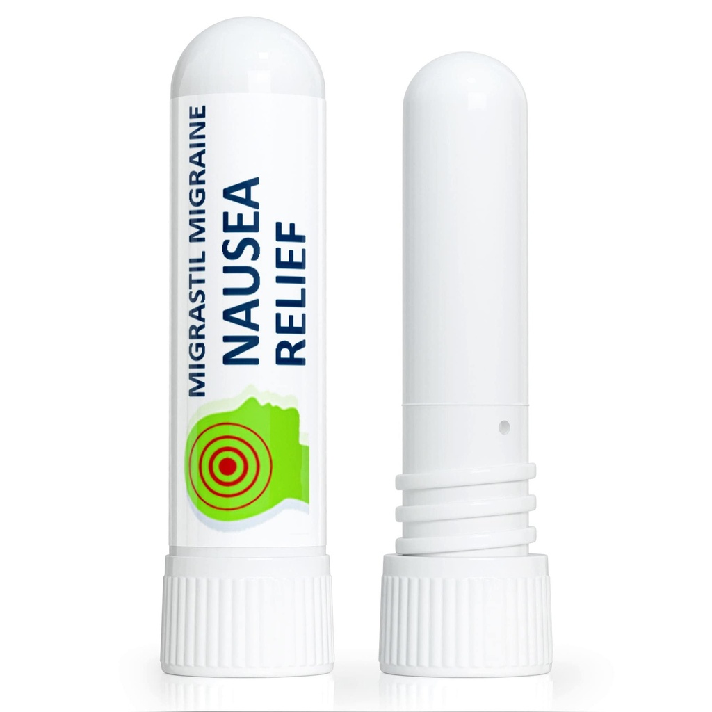 Basic Vigor Migrastil Nausea Inhaler (2-Pack) - Talla de bolsillo Aromaterapia Stick para Queasiness - All Natural, Fast Acting Help