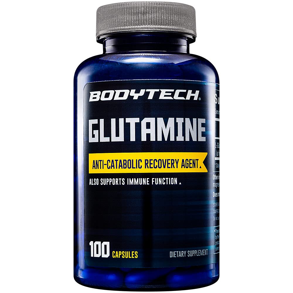 BODYTECH Glutamine Anti-Catabolic Recovery Agent & Immune Support (100 cápsulas)