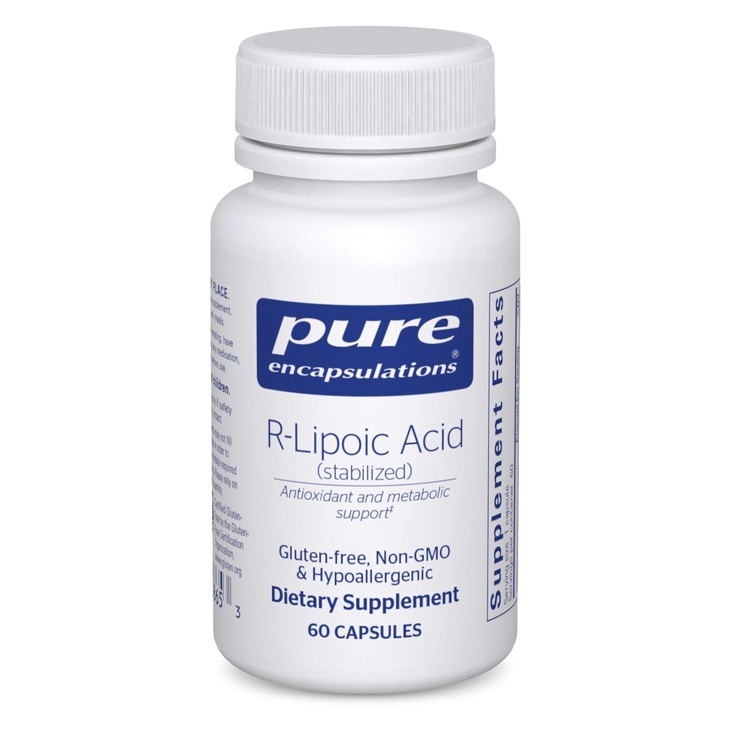 Pure Encapsulations R-Lipoic Acid (Stabilized) peru Hypoallergenic Supplement with Enhanced Antioxidant Protection and Metabolic Support ← 60 Capsules