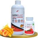 Bricker Labs Power and Performance Duo: Carniblast Liquid L-Carnitine 3000 mg &amp; Optiflow Blood Flow Suplemento, 60 cápsulas