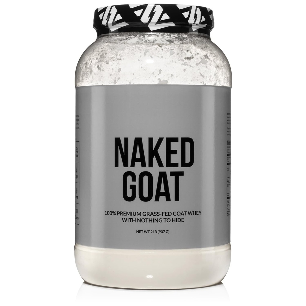 NAKED Goat - Pasture Fed Goat Whey Protein Powder from Small-Herd Wisconsin Dairies, 2Lb Bulk, GMO Gratis, Soy Gratis. Fácil de digerir - All Natural - 23 Grams of Protein - 30 Servings