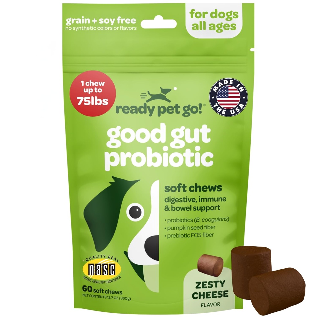 Mandíbulas probióticas para perros Gut Health   Tasty Pre and Probiotics for Dogs Digestive Health with Pumpkin Dog Probiotics and Digestive Enzymes 