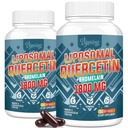 Liposomal Quercetina Fitooma, Quercetina con Bromelaina, Zinc &amp; Vitamina C, Complejo de Fitooma Bioactivo, 20X Absorción Superior - 120 Softgels