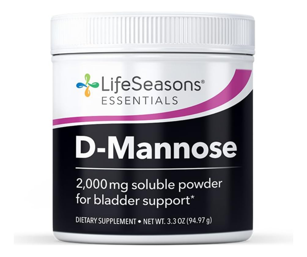 LifeSeasons D-Mannose Powder - Fast-Acting UTI Relief - Urinary Tract Health Supplement - Supports Healthy Levels of Microflora &amp; Eases Bladder Discomfort - 45 Servings