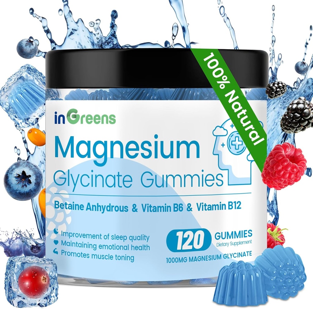 120 Conde Magnesium Glycinate Gummies 700mg, Chewable Magnesium Gummies for Adults &amp; Kids, High Absorption, Sleep, Relax " Focus Support, Non-GMO, Gluten-Free, Mixed Berry Flavor, 60 Day Supply