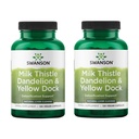 Swanson Milk Thistle, Dandelion &amp; Yellow Dock - Herbal Liver Support Supplement - Natural Supplement Helping to Maintain Global Health &amp; Wellbeing - (120 Capsules) (2 Pack)