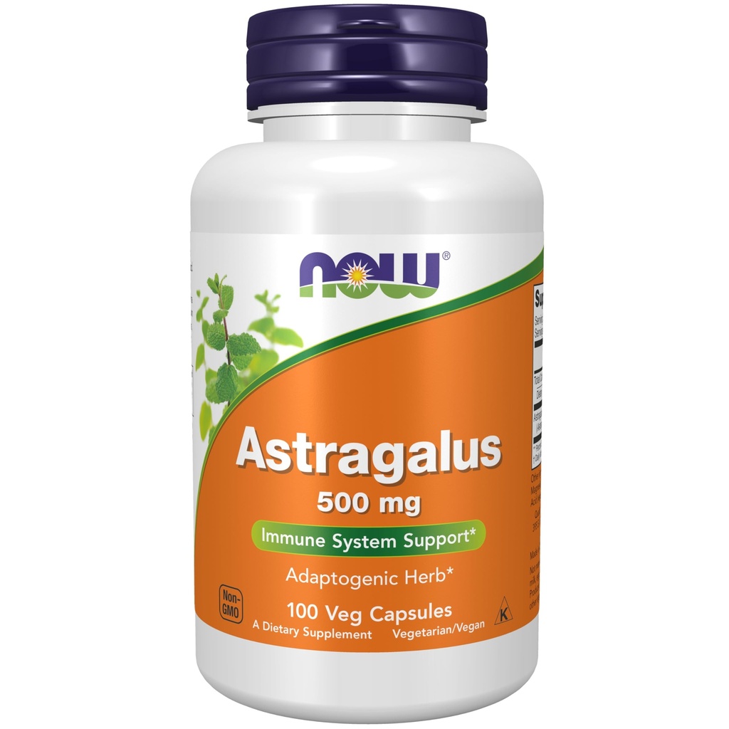 AHORA Suplementos de alimentos, Astragalus (Astragalus membranaceus) 500 mg, Immune System Support*, 100 cápsulas