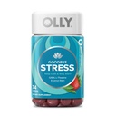 OLLY Adiós Stress Gummy, GABA, L-Theanine, Lemon Balm, Stress Relief Supplement, Berry - 74 Count