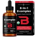 USDA Vitamina Orgánica B Complejo Líquidas gotas TENIDO B Vitaminas Suplemento Complejo con B1, B2, B3, B6, B7, B9 &amp; Methyl B12 gotas para adultos &amp; niños TEN Vegan Berry Flavor 2oz ANTE 60 Servings / 2 Month Supply