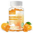 Nutravita Glucosamine Chondroitin Gummies with MSM & Elderberry Extra Strength - Joint Support, Antioxidant Immune Support Supplement for Adults, Men &amp; Women.60 Orange Chews