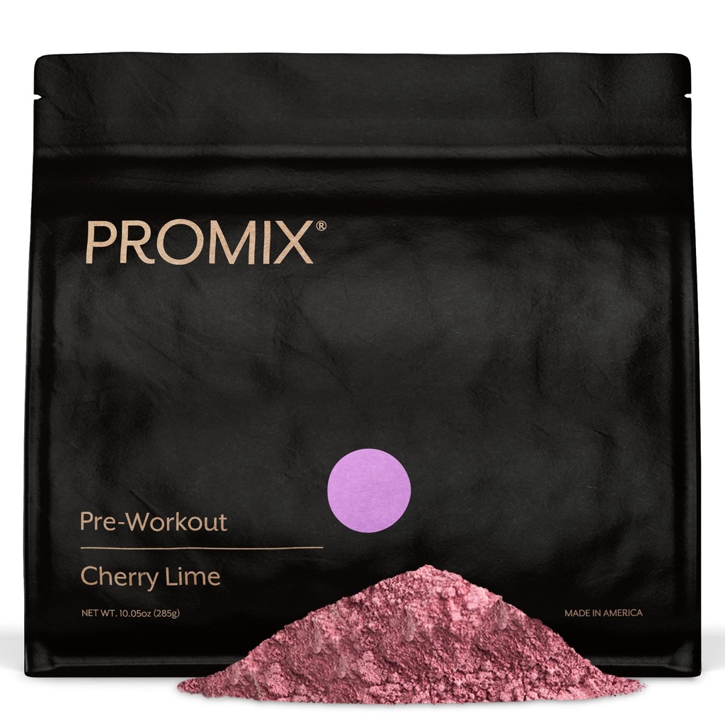 ProMix Nutrition Pre-Workout Powder, Cherry Lime - Maximize Focus & Performance - Helps Muscle Gain, Endurance - Vitamina B12, Caffeine, Beta-Alanine & L-Tyrsosine - 30 Servings (Pack of 1)