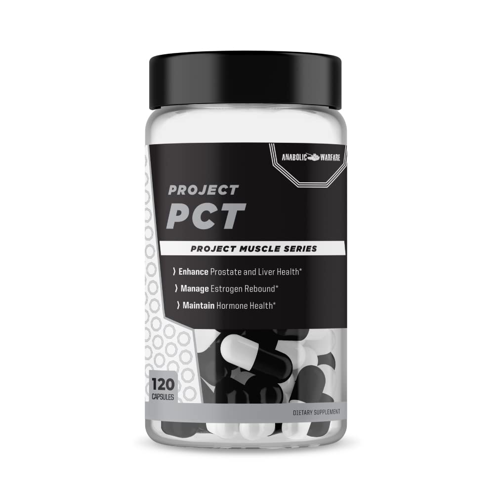 Anabolic Warfare Project PCT Supports Hormone Health, Promotes Post-Workout Recovery & Provides Liver Support - Made with Botanicals - 120 Capsules (40 Servings)