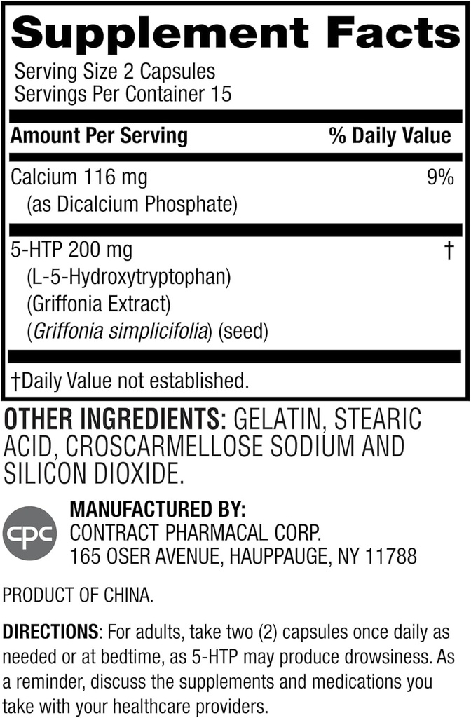 Esplendor de la Tierra 5-HTP Suplemento para hombres &amp; mujeres, sin conservadores artificiales Color o sabor no GMO 100 MG