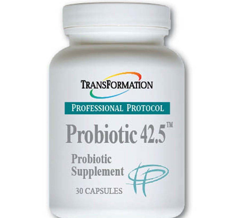 TRANSFORMACIÓN LA GENESIS DE LA BUENA SALUD Enzima Probiótico 42.5 Suplemento para los soportes de equilibrio intestinal saludables, eliminación &amp; función inmune Alentando más digestión completa, 30 cápsulas