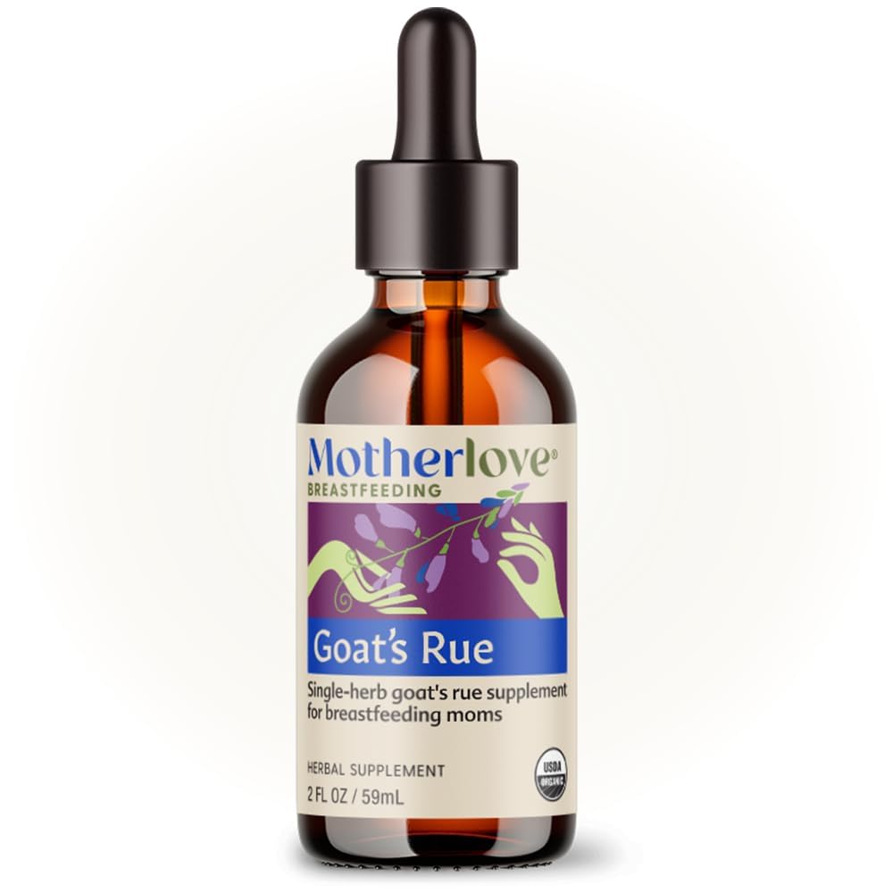 Motherlove Goat’s Rue (2 Ounce Tincture) Suplemento de lactancia para el desarrollo de tejidos de pecho " Optimización de la leche de leche de leche de leche de leche de mama—USDA Certified Organic, Vegan, Kosher, Soy-Free