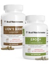 Ergothioneine (60ct) and Lions Mane (120ct) Bundle with Shiitake and Oyster Mushroom Extracts - Longevidad y Cognición - Vegan, Gluten Free, Non-GMO