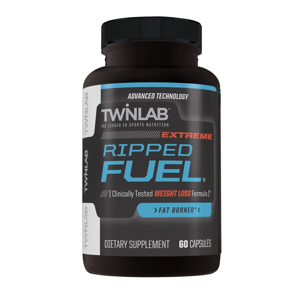 Twinlab Ripped Fuel Extreme - Suplemento energético para apoyar la gestión del peso &amp; Muscle Health - 60 cápsulas