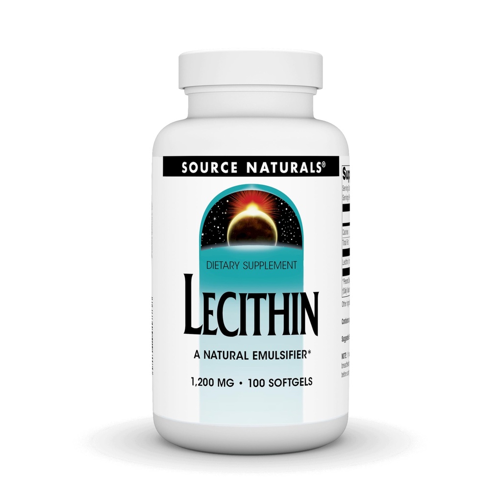 Fuente Naturals Lecithin 1200 mg, Un emulsionante natural - 100 Softgels