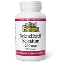 Factores naturales, SelenoExcell Selenium 200mcg, Antioxidante &amp; Immune Support, 90 cápsulas