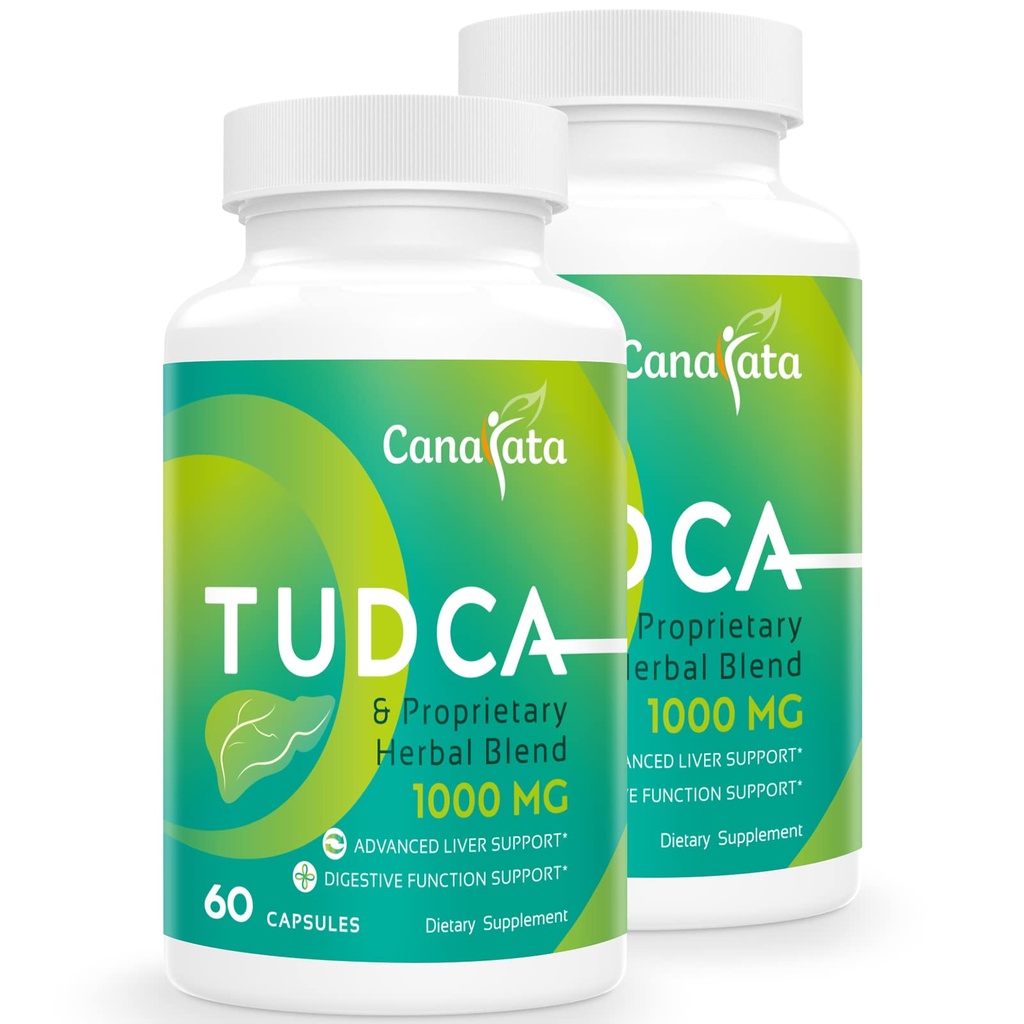 TUDCA Liver Support Suplementos 1000mg - 120 Vegan Capsules,TUDCA Bile Salts with Milk Thistle Herbal Blend Formula for Liver Cleanse & Repair