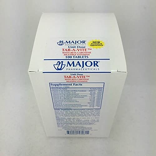Principales Farmacéuticos Tab-A-Vite con Beta Carotene Múltiples Vitaminas 100 Tabletas (3 Pack)