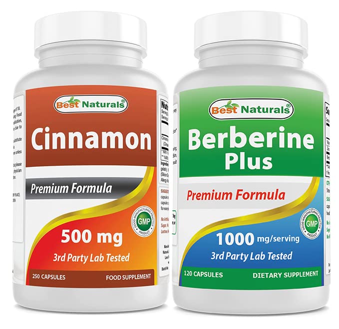 Mejores Naturales Cinnamon 500 mg &amp; Berberine Plus 1000mg