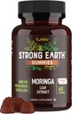 Tierra Fuerte - Moringa Gummies 400mg - Super Food Greens Suplemento para Energía Boost - Natural Multi Vitamina Moringa Oleifera Leaf Extracto Gummy, 60 Ct - Tastier Than Pills o Capsules