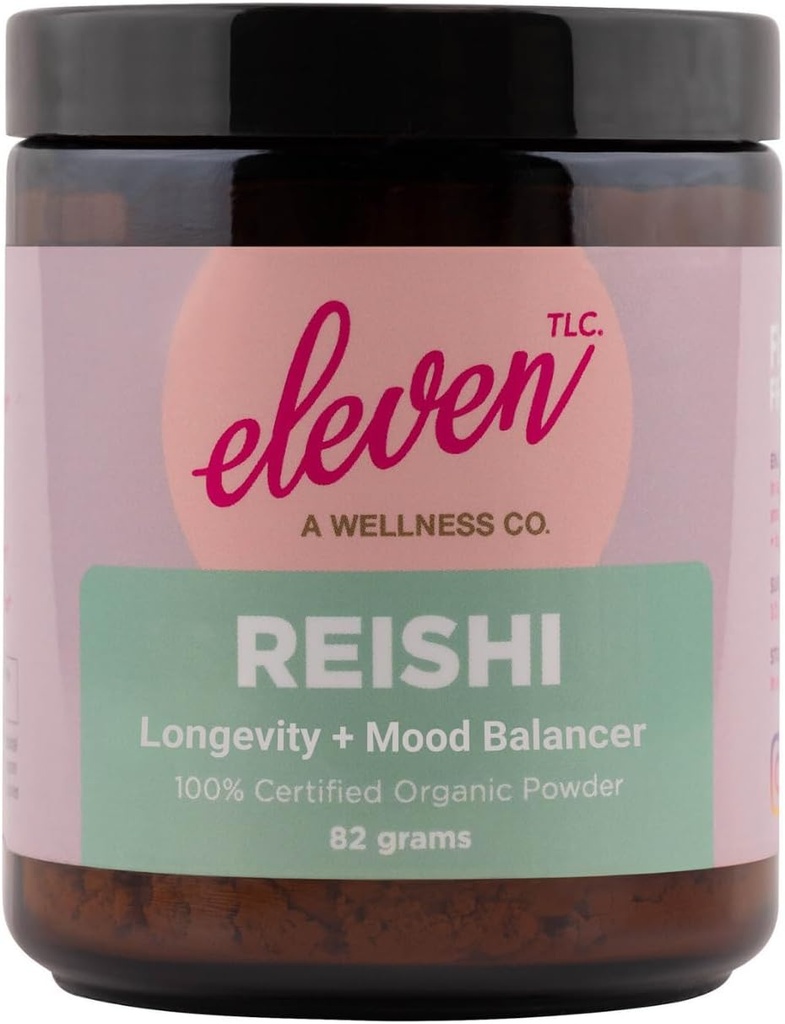 Once TLC, Orgánica Reishi Mushroom Powder, US Grown, 3rd Party Tested, Ganoderma Lucidum, Balance Mind, Body, Energy, Immune Wellness, Vegan, GMO-Free, 40 Servings (9 Ounce, Reishi)
