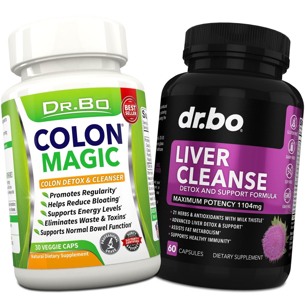 Colon Cleanse " Liver Cleanse Detox Support Supplement - Natural Bowel Cleanser Pills for Intestinal Bloating " Daily Constipation Relief - Milk Thistle Dandelion Caps " Aid Gallbladder Supplements