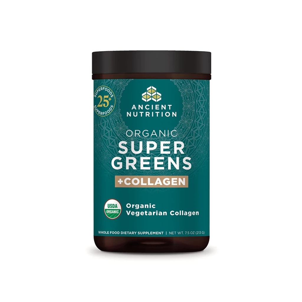 Antigua Nutrición Superverde Polvo, Polvo Ecológico Superalimentario con Collagen, Hecho de Frutas Reales, Verduras y Herbs, para el apoyo digestivo y energético, 25 Servimientos, 7.5oz