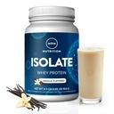 MRM Nutrición Isolate Whey Protein ← Vanilla Flavored ← Protein 24g Protein Silencio Añadido BCAAs + Glutamine Silencio con Enzymes Digestivos ← Hormona + Antibiótico Gratis