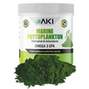 AKI Marine Phytoplankton Powder - Source of Raw Omega-3 EPA Micro Algae Nannochloropsis - Plant Based Proteins, Vitamins for General Wellness - Complete Protein Source, Vegan & GMO Free (2oz/57g)