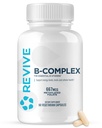 Revive MD Vitamina B Complejo cápsulas - apoya el sistema de salud cardíaca &amp; inmunológico - B-Complex Suplemento de vitaminas para hombres y mujeres - Complejo de vitamina B12 promueve la función cerebral saludable " Boost Energy