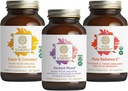 PURE SYNERGY Mood and Adrenal Support Bundle ← Mood Support Supplement with Organic Saffron Extract  USDA Organic Vitamin C ← Vitamin B Complex Made with Whole Foods ← Non-GMO and Vegan