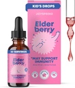 JoySpring Elderberry for Toddlers &amp; Kids Immune Support Liquid (1 fl oz)  Organic Toddler Elderberry Drops with Vitamin C ← Natural Flavor ← Vegan Supplement